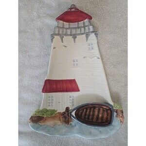 Burton And Burton Lighthouse Ocean Serving Dish Chips And Dip